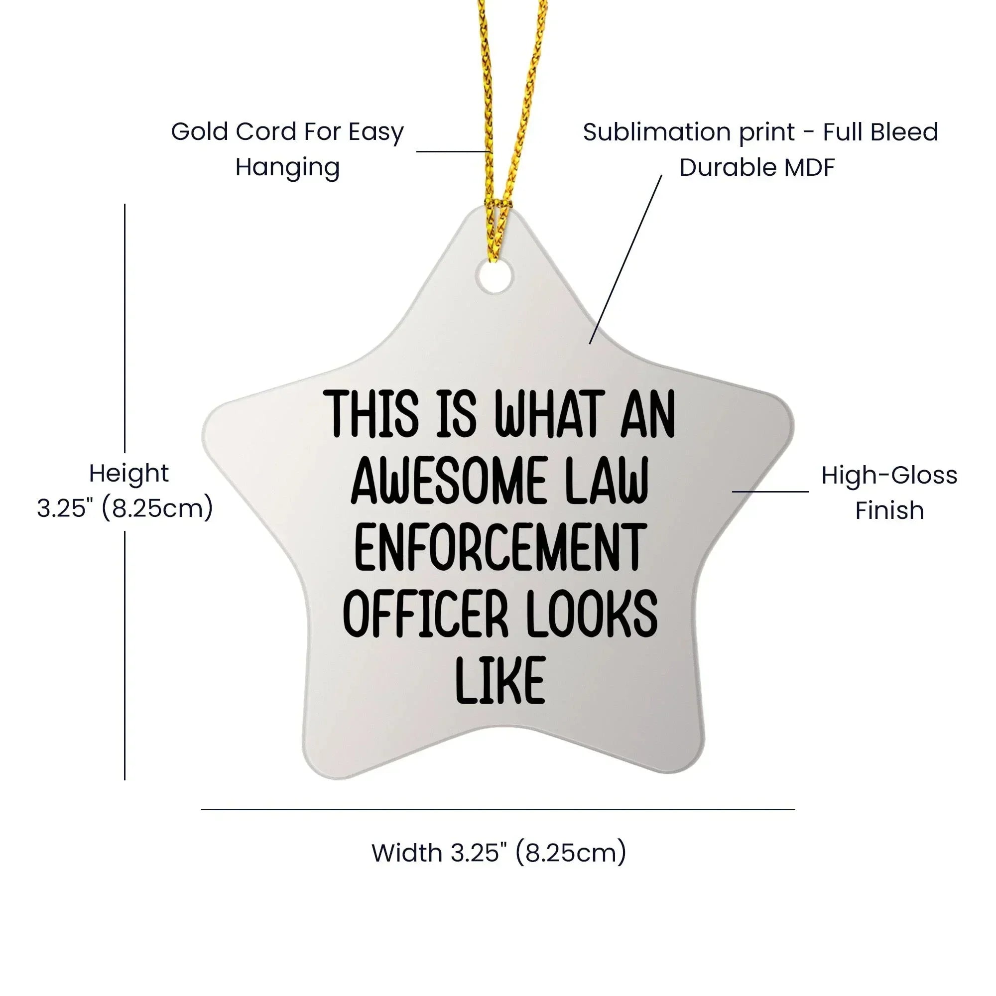 Law Enforcement Officer Ornament, This Is What An Awesome Law Enforcement Officer Looks Like, Funny Christmas Ornament