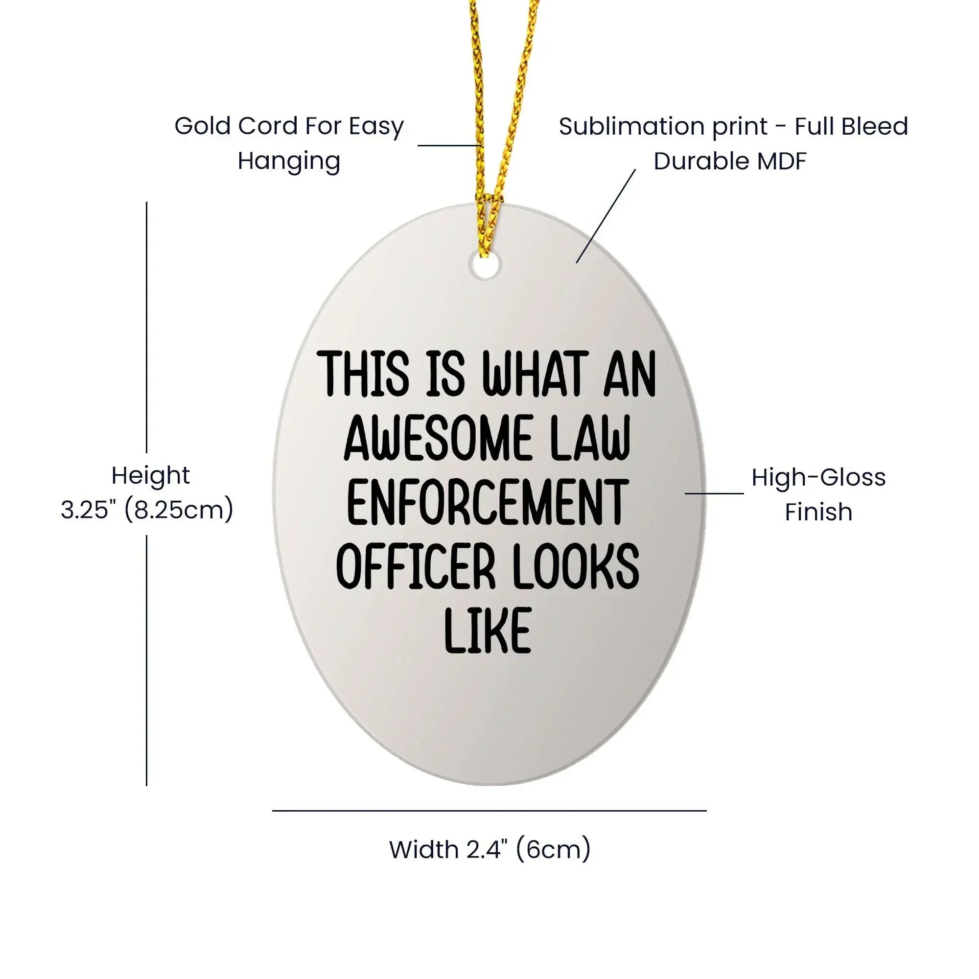 Law Enforcement Officer Ornament, This Is What An Awesome Law Enforcement Officer Looks Like, Funny Christmas Ornament