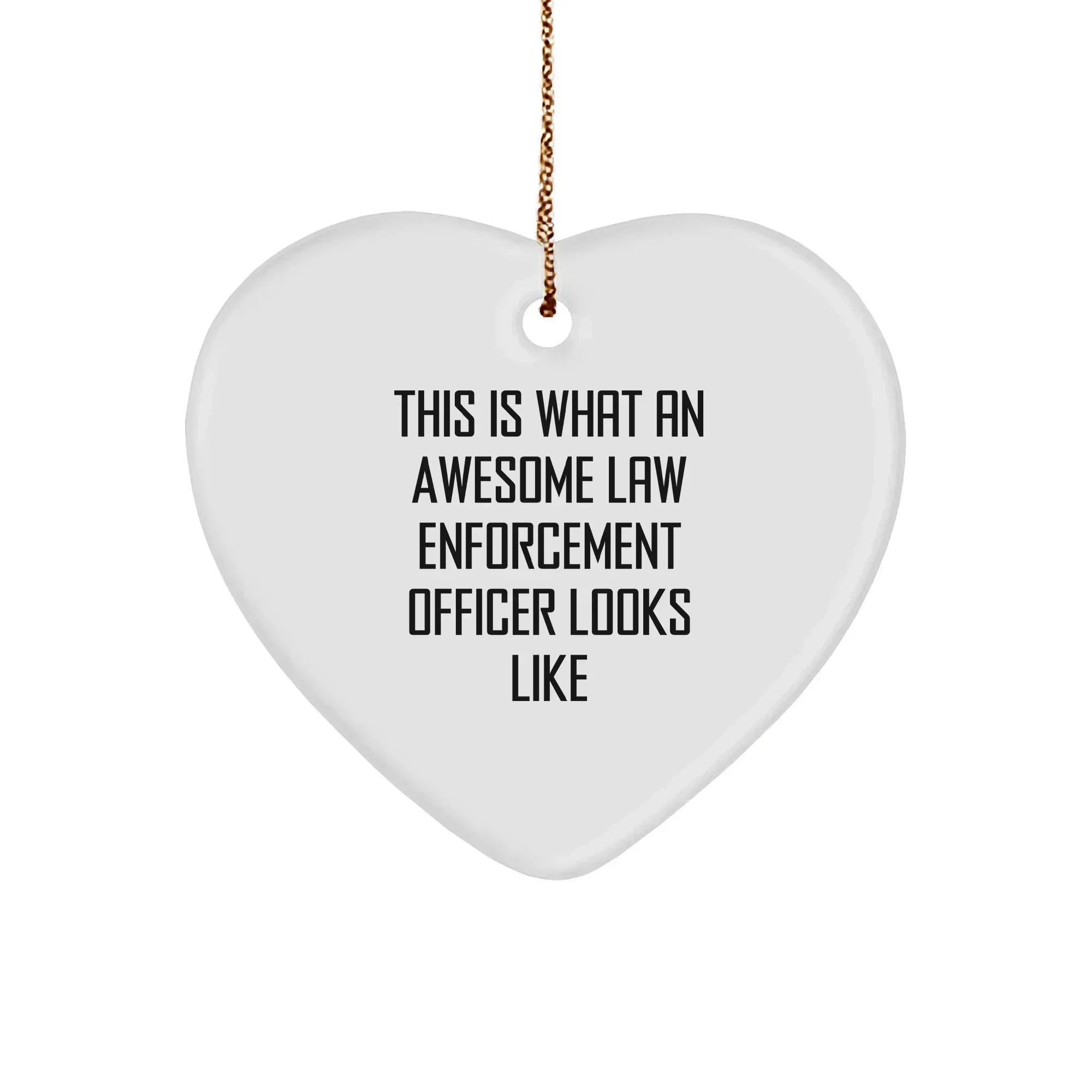 Funny Law Enforcement Officer Gifts from Friends - This Is What Awesome Looks Like, Circle Ornament for Christmas