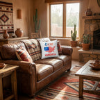 July 4th America Pillow – Patriotic USA Flag Throw Pillow – Independence Day Decor – Red White Blue Indoor Outdoor Cushion – Porch & Farmhouse Accent