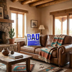 Dad Pillow – Husband Daddy Protector Hero Throw Pillow – Gift for Dad – Father’s Day Pillow – Masculine Home Decor Cushion