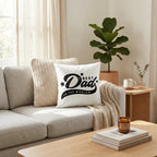 Best Dad in the World Indoor/Outdoor Throw Pillow | Father's Day Gift for Dad | Decorative Cushion for Home, Porch & Patio