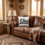 Best Dad in the World Indoor/Outdoor Throw Pillow | Father's Day Gift for Dad | Decorative Cushion for Home, Porch & Patio