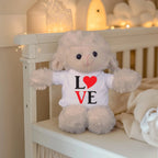 Spread Some Love - Adorable Plush Lamb, Panda, or Teddy Bear with Tee Shirt