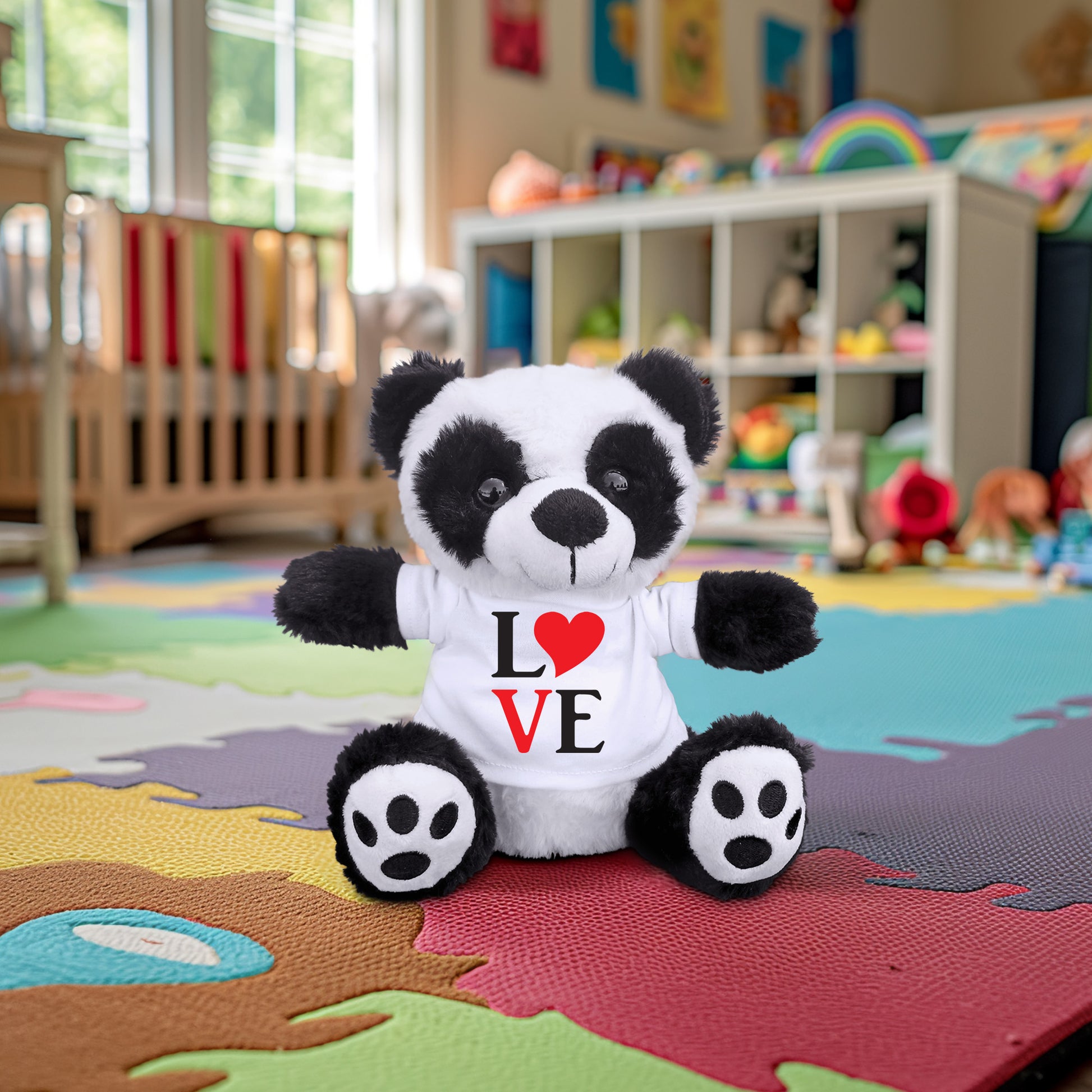 Spread Some Love - Adorable Plush Lamb, Panda, or Teddy Bear with Tee Shirt - Mallard Moon Gift Shop