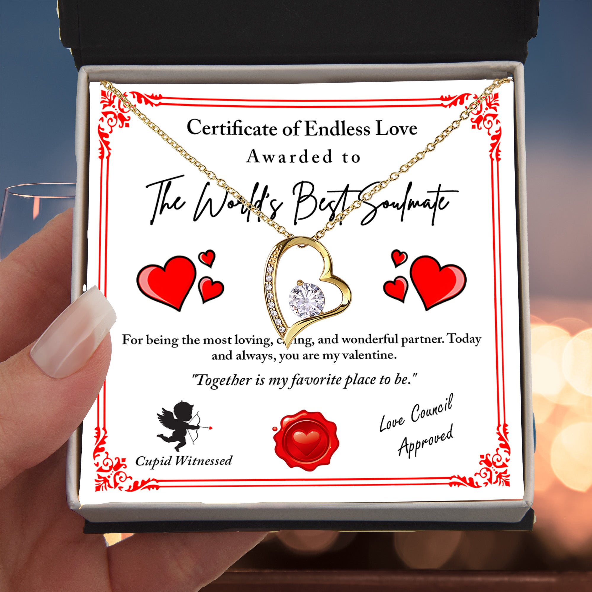 To My Valentine: Romantic Love Knot Necklace with Emotional Message - Mallard Moon Gift Shop