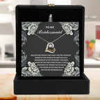 Bridesmaid Wedding Day Gift - The Luckiest Bride - Love Dancing Heart Pendant Necklace