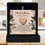 Maid of Honor Wedding Day Gift - My Wedding Day - Love Dancing Heart Pendant Necklace