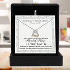 Maid of Honor Wedding Day Gift -Thank You Happiest Day Of My Life - Love Dancing Love Pendant Necklace