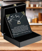 Apology Gift for Girlfriend, Wife, Soulmate - Sorry, The Best Thing - Love Dancing Heart Pendant Necklace