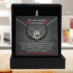 Apology Gift for Girlfriend, Wife, Soulmate - Sorry, Make Amends - Love Dancing Heart Pendant Necklace
