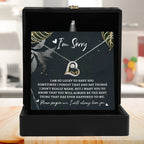 Apology Gift for Girlfriend, Wife, Soulmate - Sorry, The Best Thing - Love Dancing Heart Pendant Necklace
