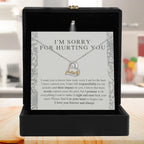 Apology Gift - I'm Sorry, I Promise to Do Everything - Love Dancing Heart Pendant Necklace