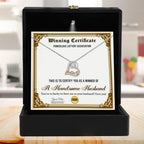 Wife Wedding Day, Anniversary, Birthday Gift - Winning Certificate - Love Dancing Heart Pendant Necklace