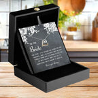 Bride Wedding Day Gift - My Best Friend - Love Dancing Heart Pendant Necklace