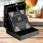 Bridesmaid Wedding Day Gift - The Luckiest Bride - Love Dancing Heart Pendant Necklace