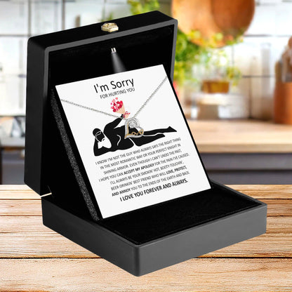 Apology Gift for Girlfriend, Wife, Soulmate - Sorry, The Most Romantic - Love Dancing Heart Pendant Necklace - Mallard Moon Gift Shop