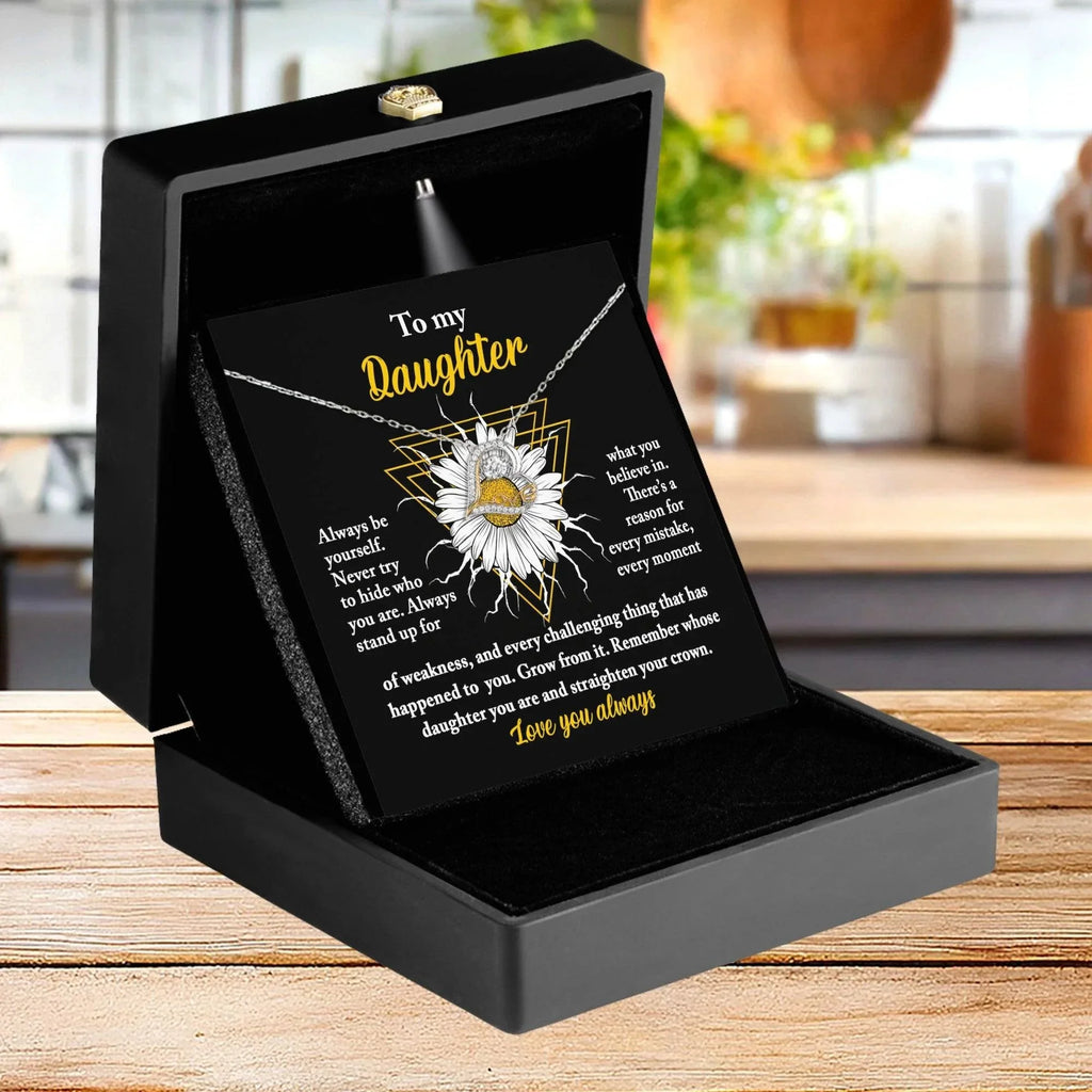 Daughter Gift for Birthday, Christmas Graduation - Be Yourself - Love Dancing Heart Pendant Necklace