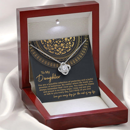Daughter Gift for Birthday, Graduation, Christmas - Beautiful Reflection - Love Knot Pendant Necklace - Mallard Moon Gift Shop