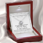 Maid of Honor Wedding Day Gift -Thank You Happiest Day Of My Life - Love Knot Pendant Necklace
