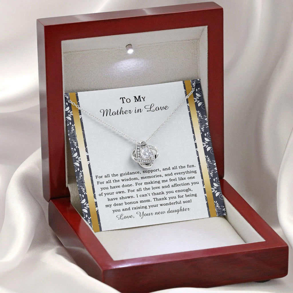 Mother-in-law Wedding Day Gift - One Of Your Own - Love Knot Pendant Necklace