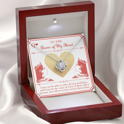 Wife Wedding Day Gift - The Queen - Love Knot Pendant Necklace - Mallard Moon Gift Shop