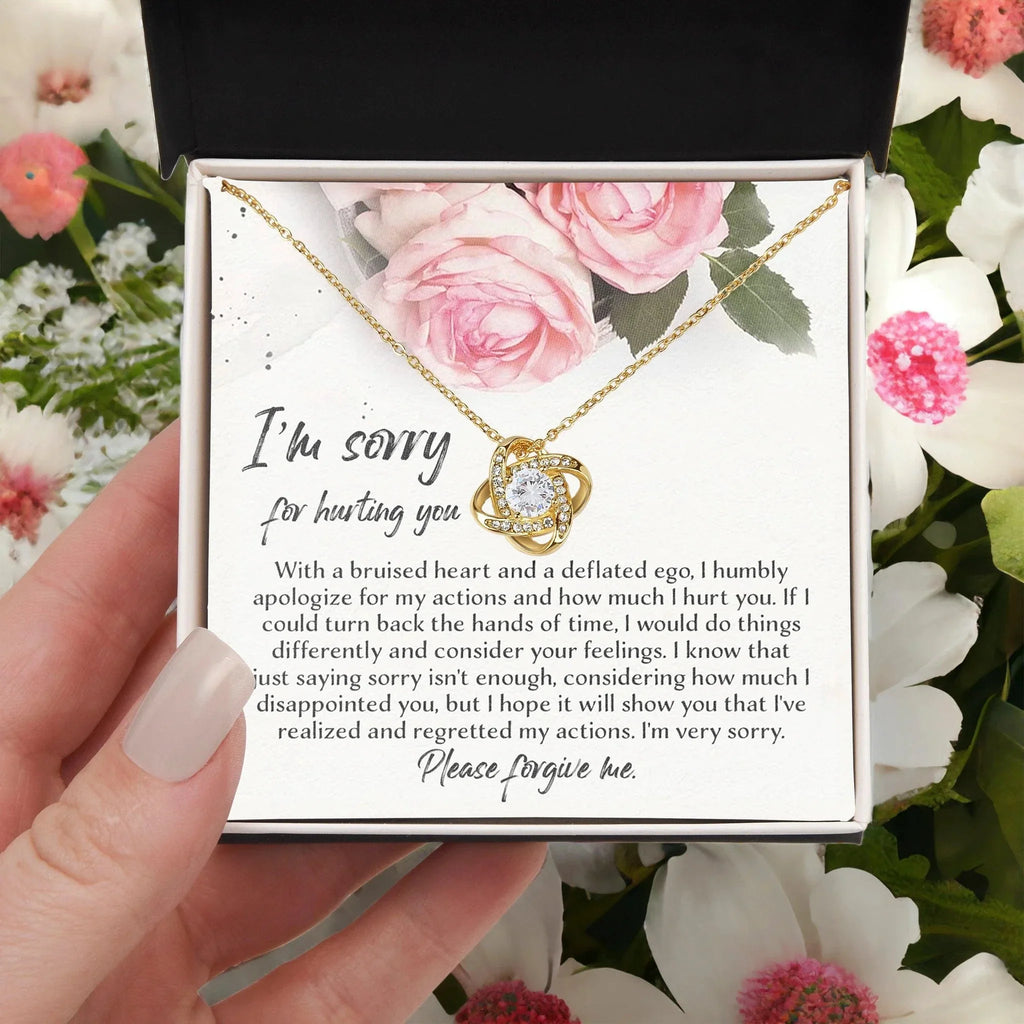 Apology Gift - Sorry, Regretted My Actions - Love Knot Pendant Necklace