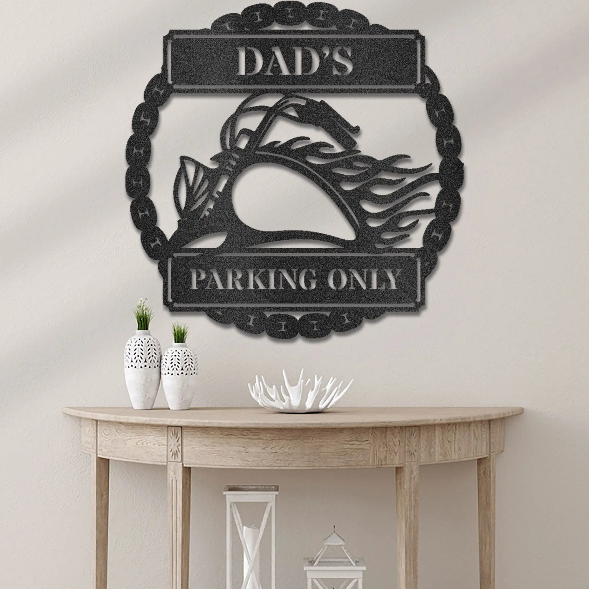 Personalized Motorcycle Metal Wall Art Sign – Custom Biker Name Sign – Garage Wall Decor – Man Cave Motorcycle Gift