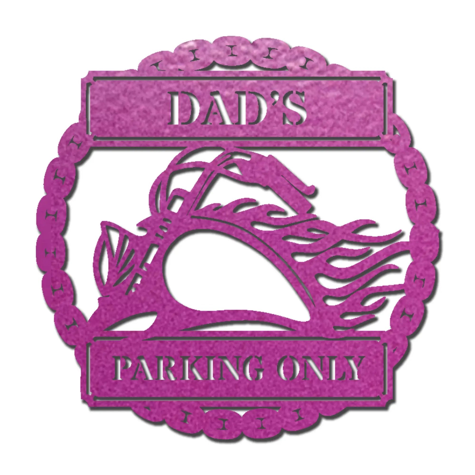 Hog Motorcycle Parking Plaque Personalized Name Indoor Outdoor Steel Sign Metal Art