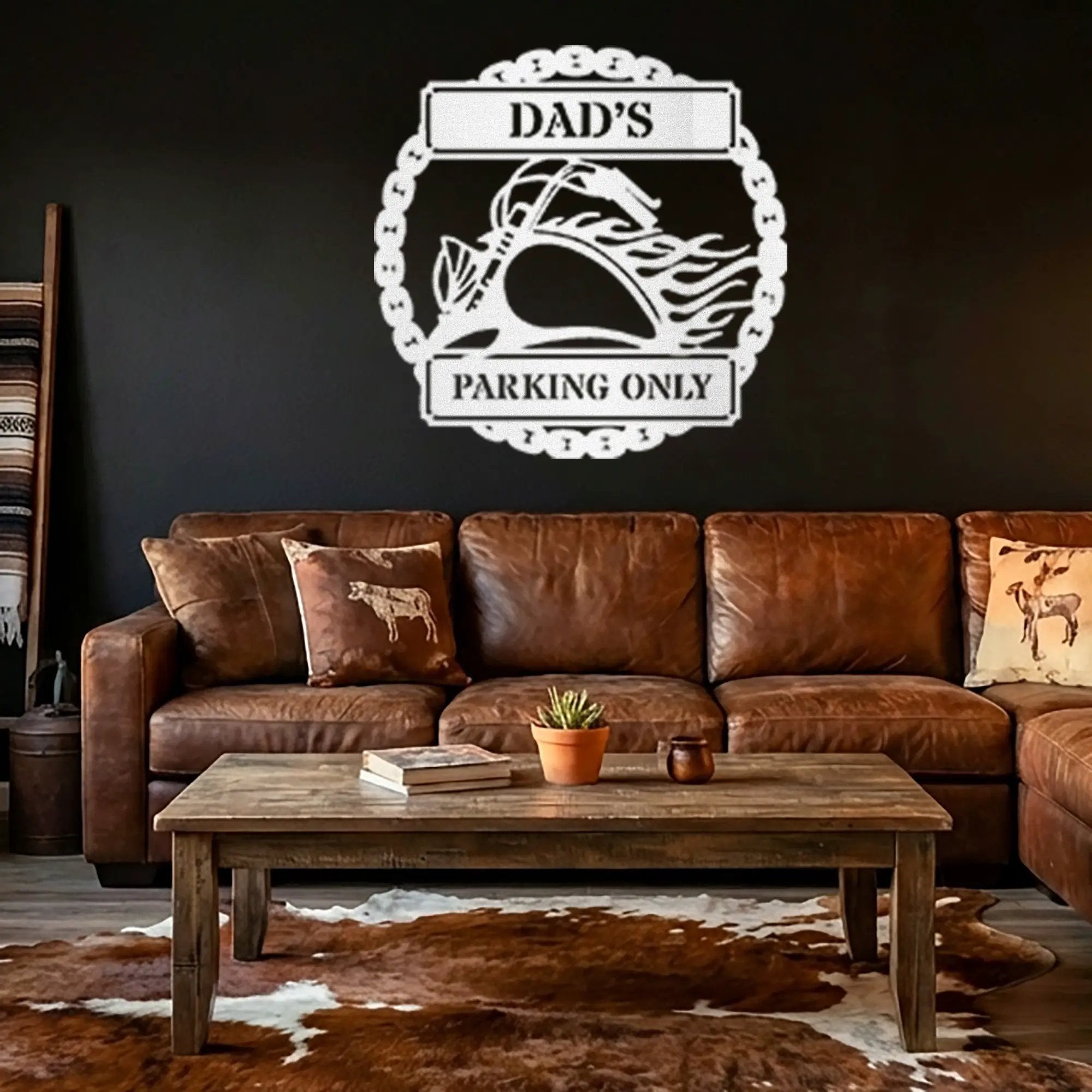 Personalized Motorcycle Metal Wall Art Sign – Custom Biker Name Sign – Garage Wall Decor – Man Cave Motorcycle Gift
