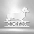 Dachshund Monogram - Steel Sign