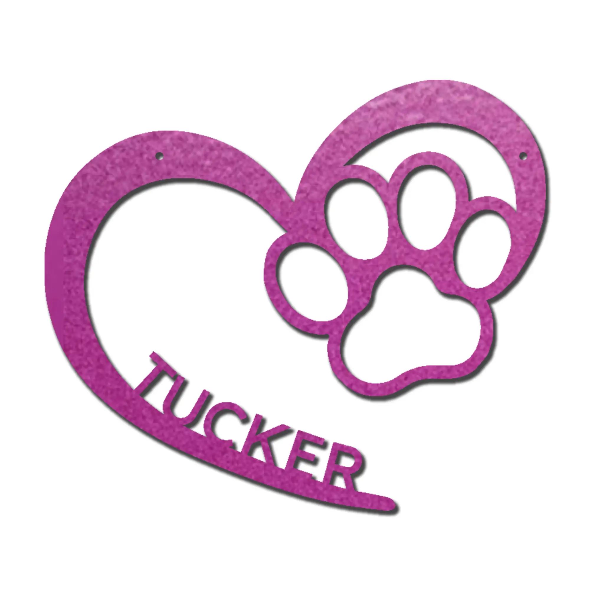 Personalized Puppy Love Metal Wall Art – Custom Dog Paw Heart Sign – Pet Name Metal Decor – Dog Lover Gift – Indoor Outdoor Steel Sign