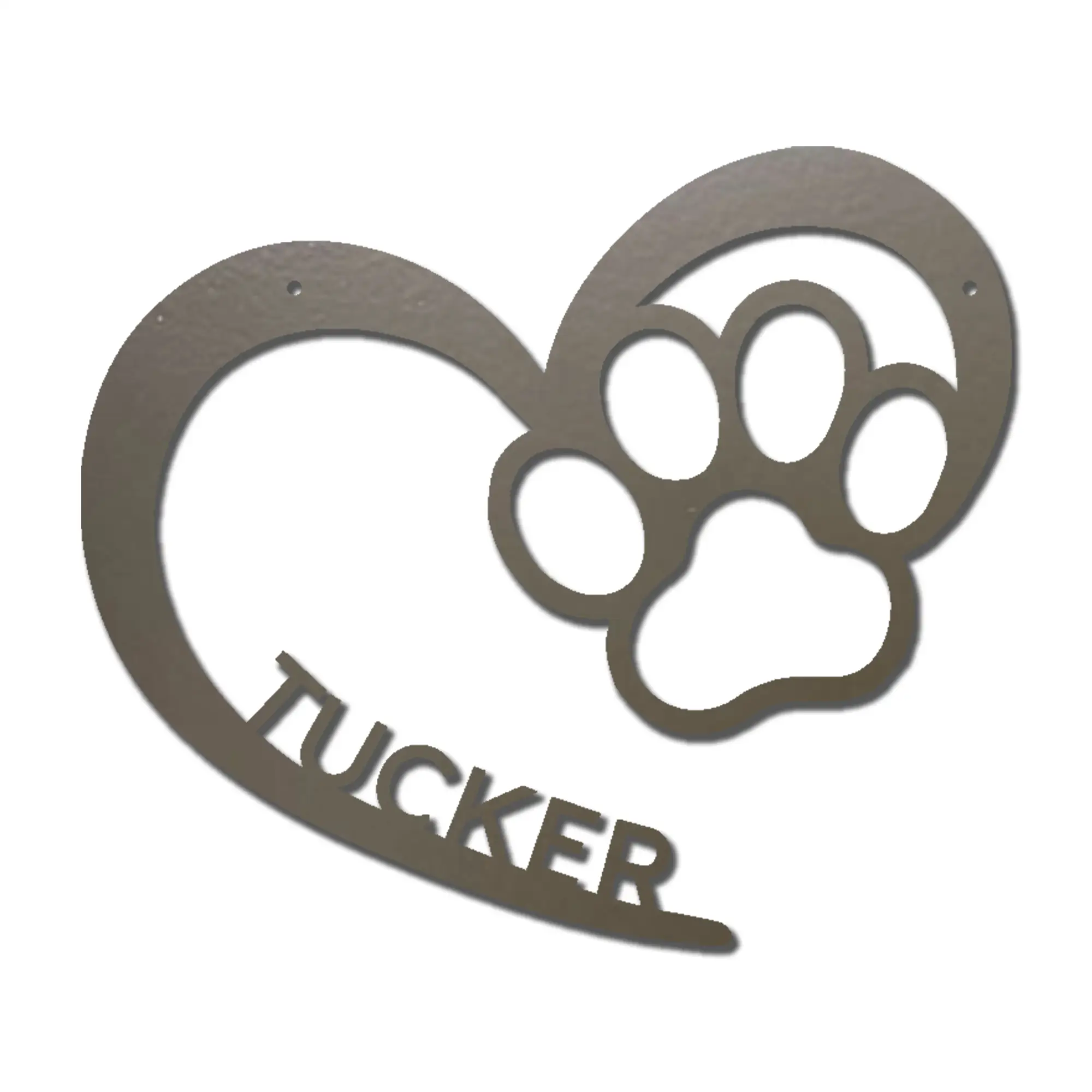 Personalized Puppy Love Metal Wall Art – Custom Dog Paw Heart Sign – Pet Name Metal Decor – Dog Lover Gift – Indoor Outdoor Steel Sign