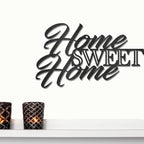 Home Sweet Home Metal Sign, Farmhouse Wall Decor, Script Wall Art, Rustic Home Decor, Housewarming Gift