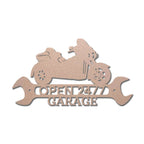 Trike Motorcycle Shop Custom Monogram Metal Art Wall Sign