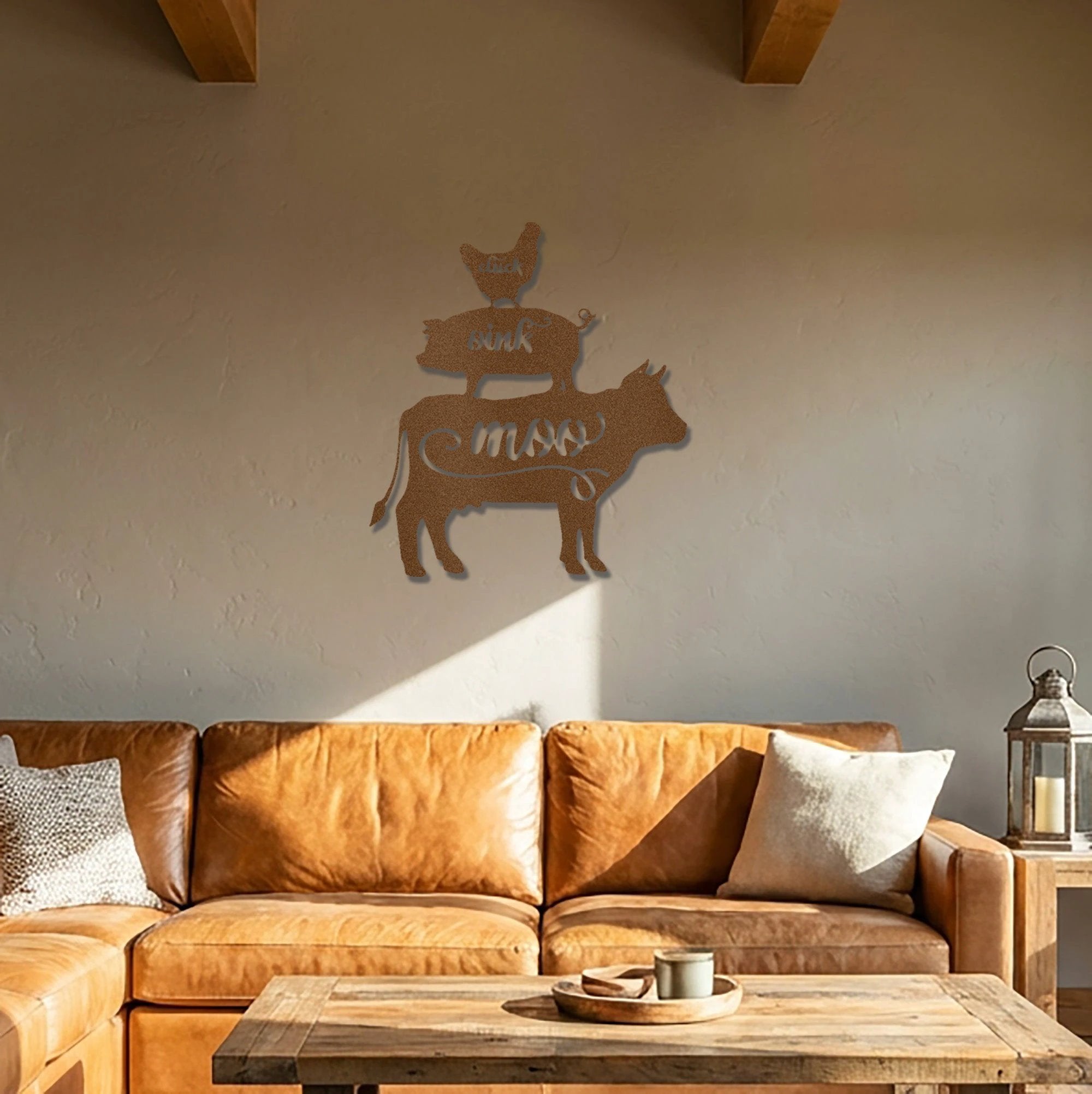 Farm Animals Indoor Outdoor Steel Wall Sign Rustic Farmhouse Home Decor