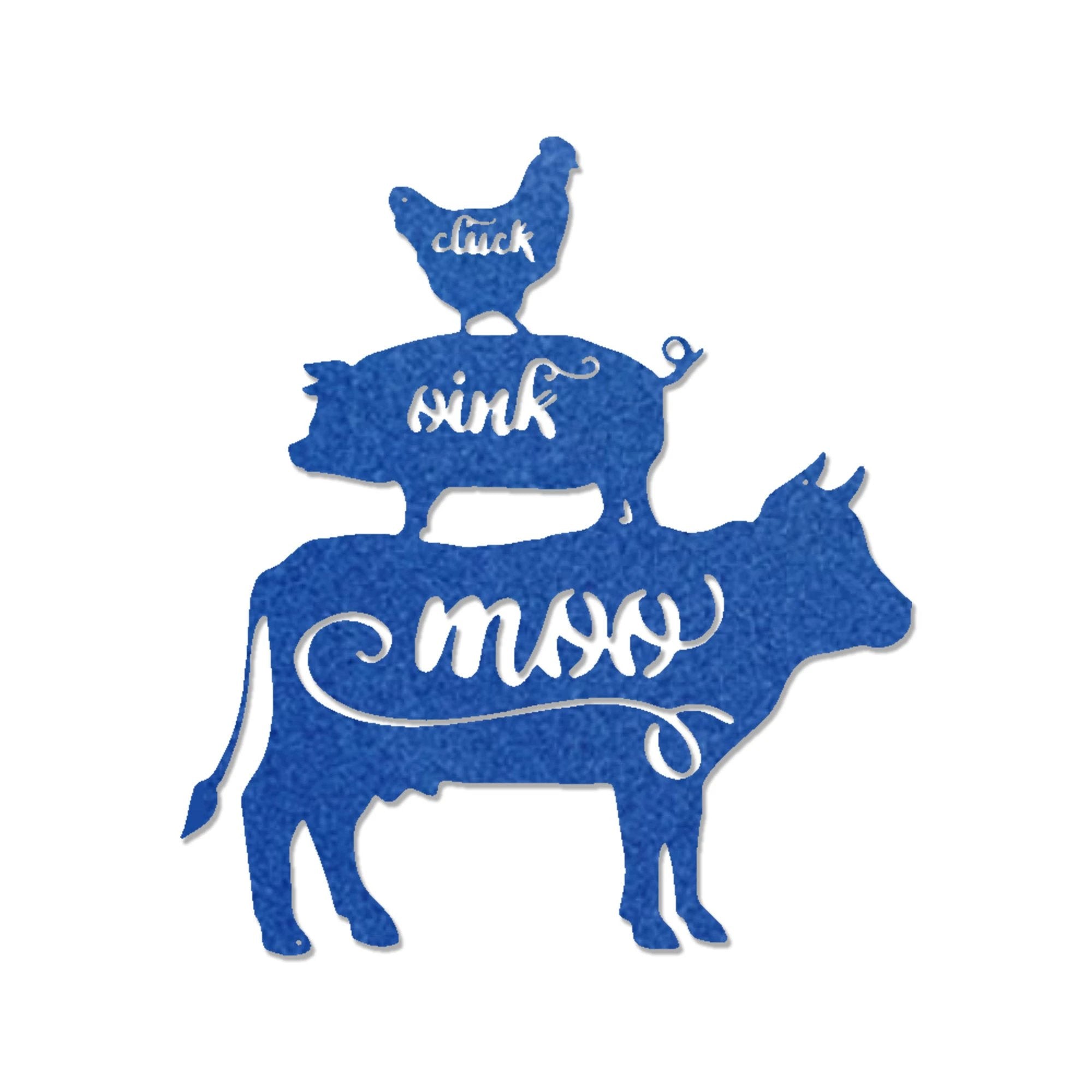 Farm Animals Indoor Outdoor Steel Wall Sign Rustic Farmhouse Home Decor
