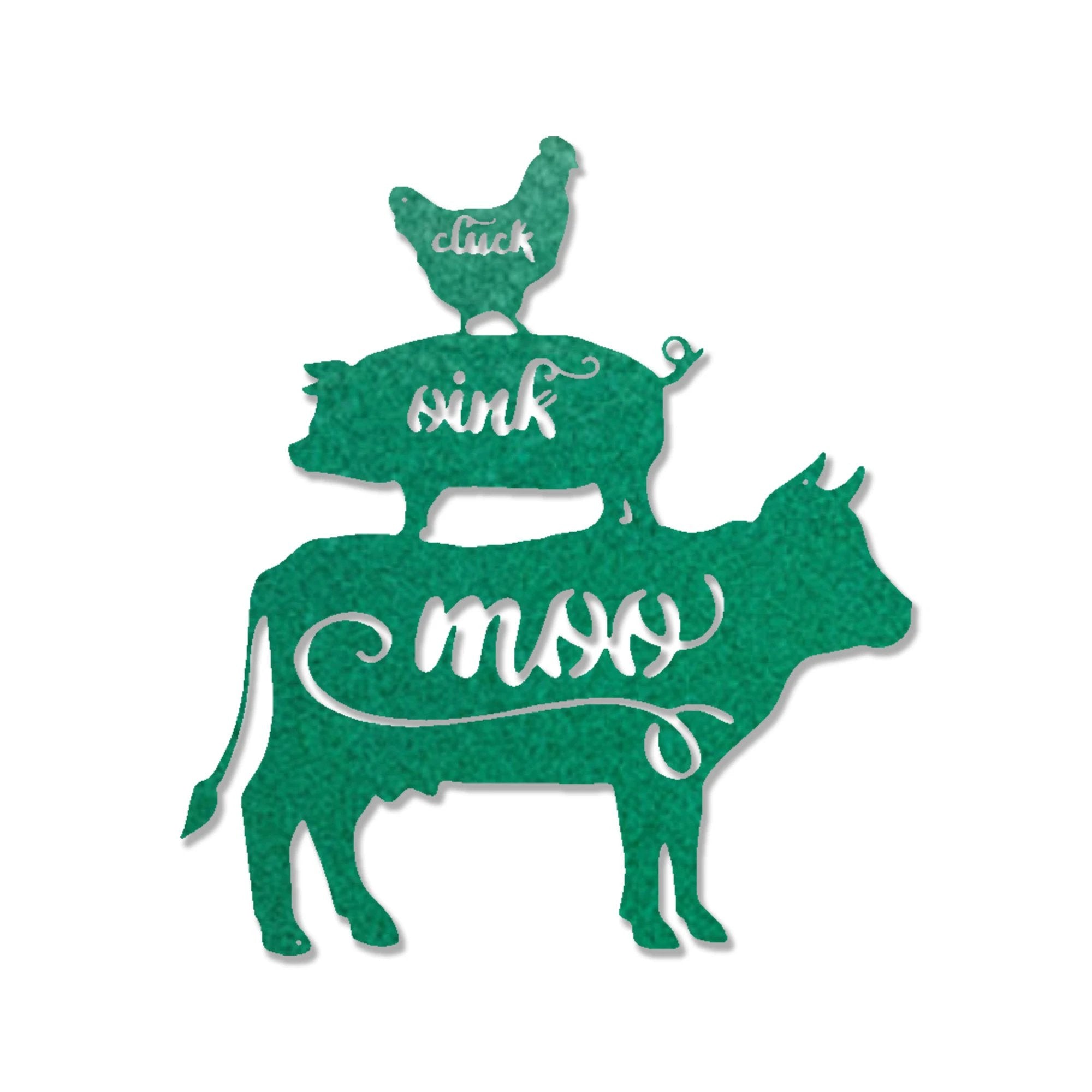 Farm Animals Indoor Outdoor Steel Wall Sign Rustic Farmhouse Home Decor