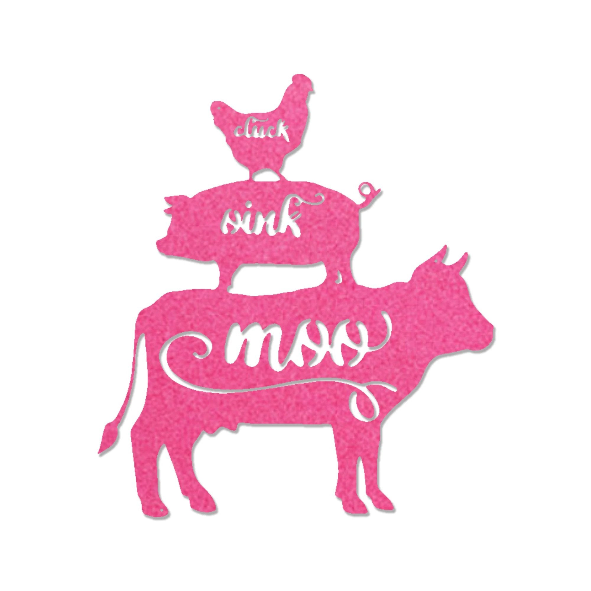 Farm Animals Indoor Outdoor Steel Wall Sign Rustic Farmhouse Home Decor