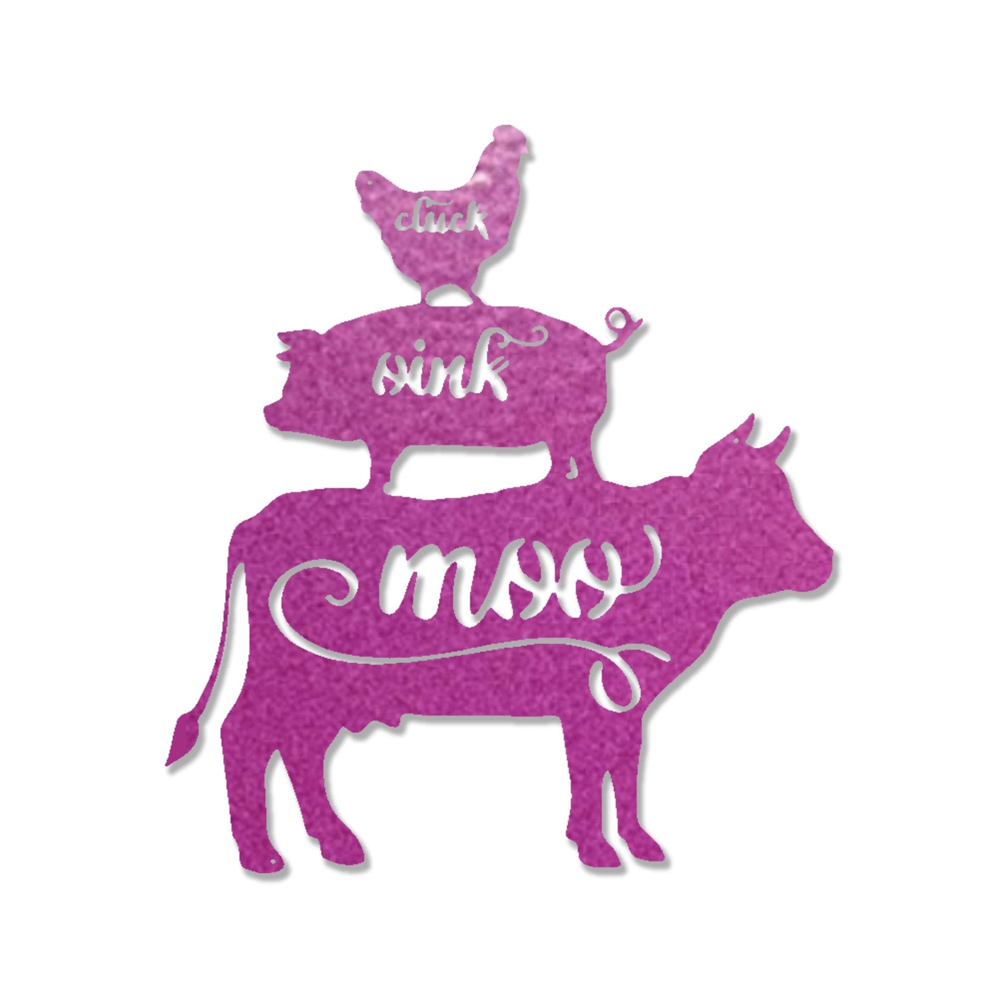 Farm Animals Indoor Outdoor Steel Wall Sign Rustic Farmhouse Home Decor