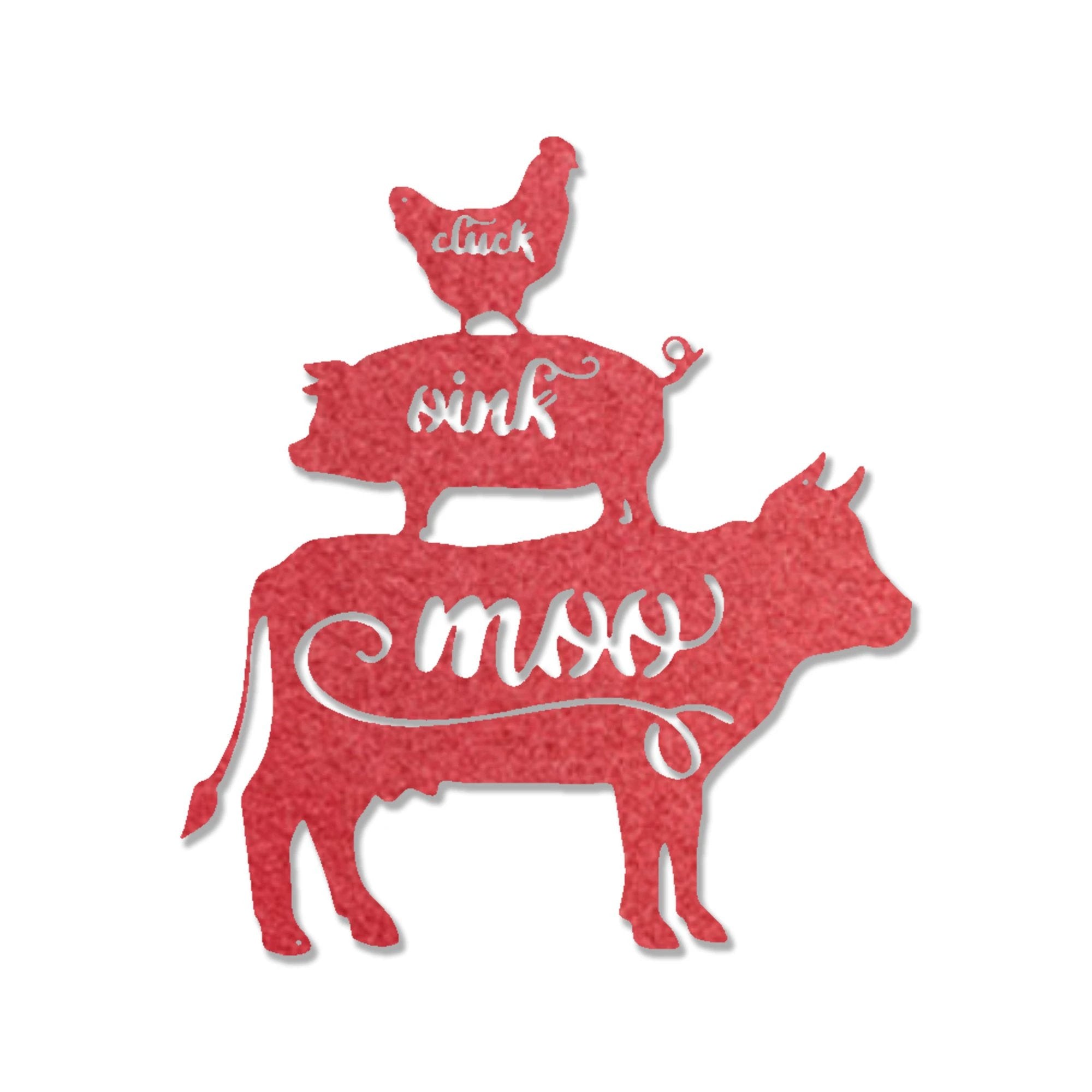 Farm Animals Indoor Outdoor Steel Wall Sign Rustic Farmhouse Home Decor