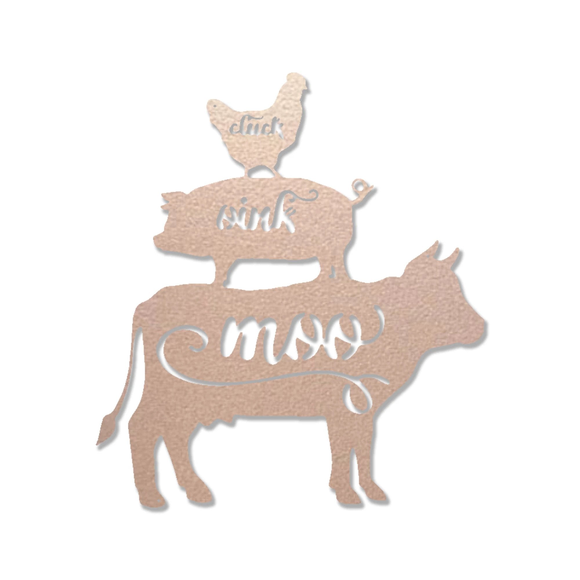 Farm Animals Indoor Outdoor Steel Wall Sign Rustic Farmhouse Home Decor