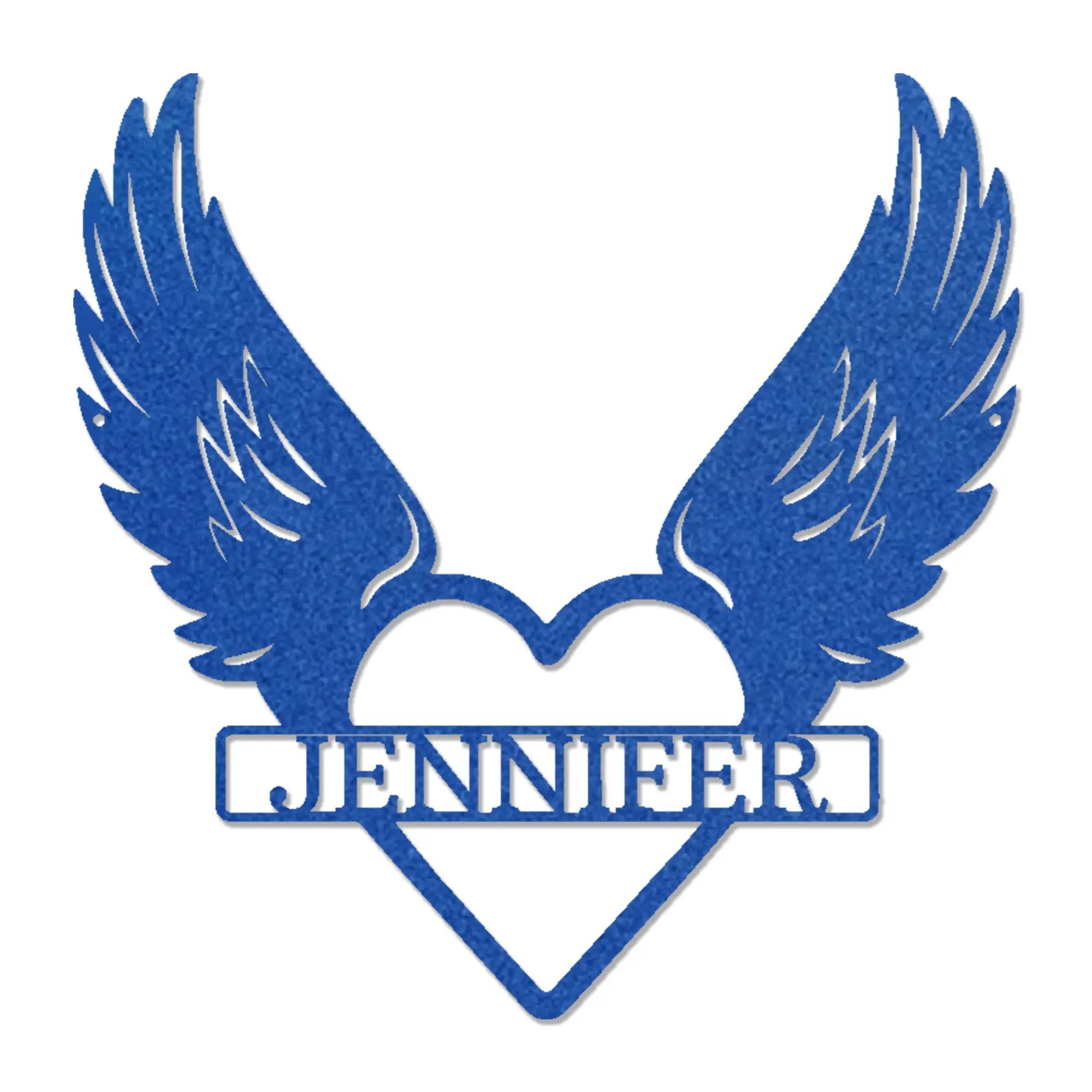 Personalized Angel Wings Memorial Metal Wall Art – Custom Name Remembrance Sign – Sympathy Gift – In Loving Memory Decor – Bereavement Gift