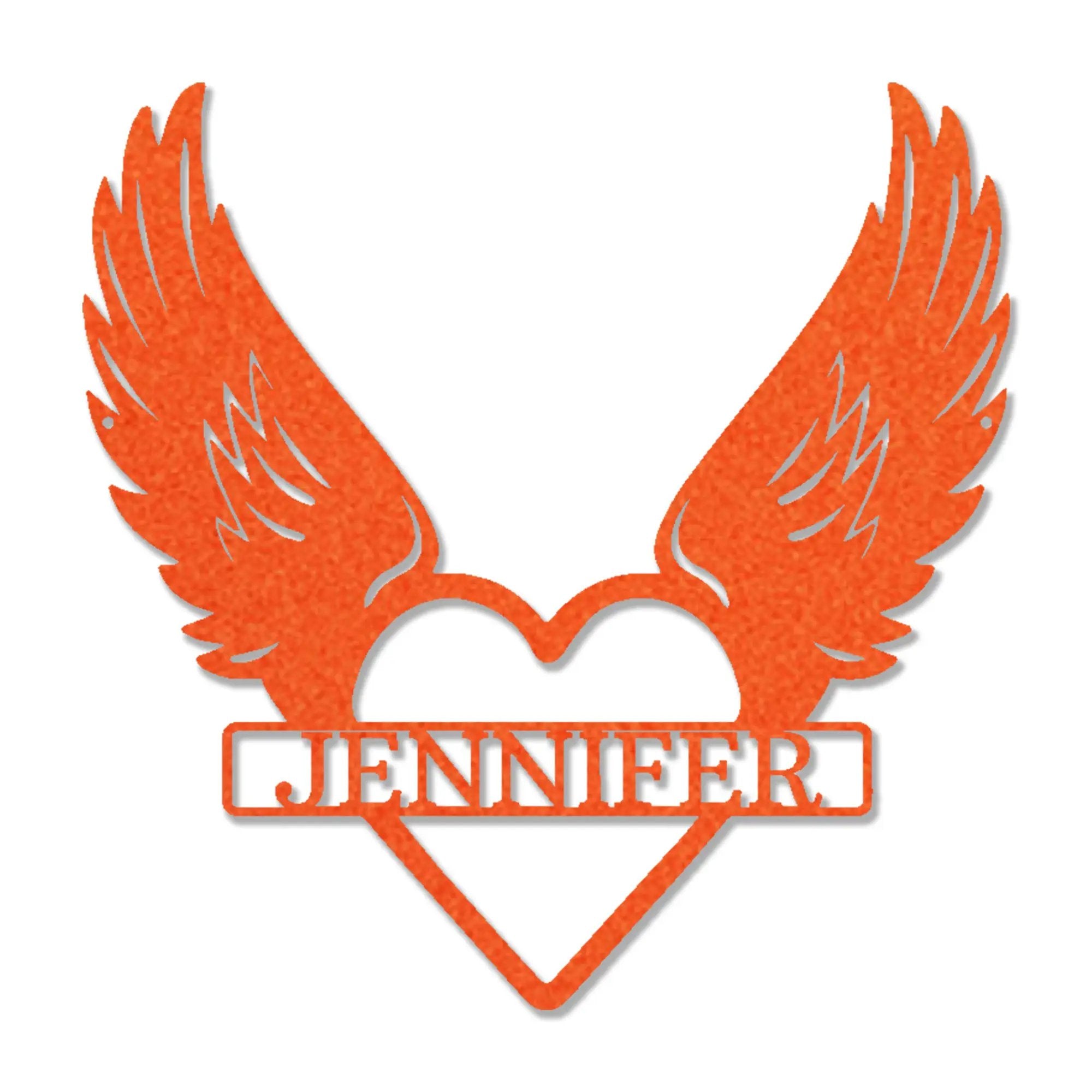 Personalized Angel Wings Memorial Metal Wall Art – Custom Name Remembrance Sign – Sympathy Gift – In Loving Memory Decor – Bereavement Gift