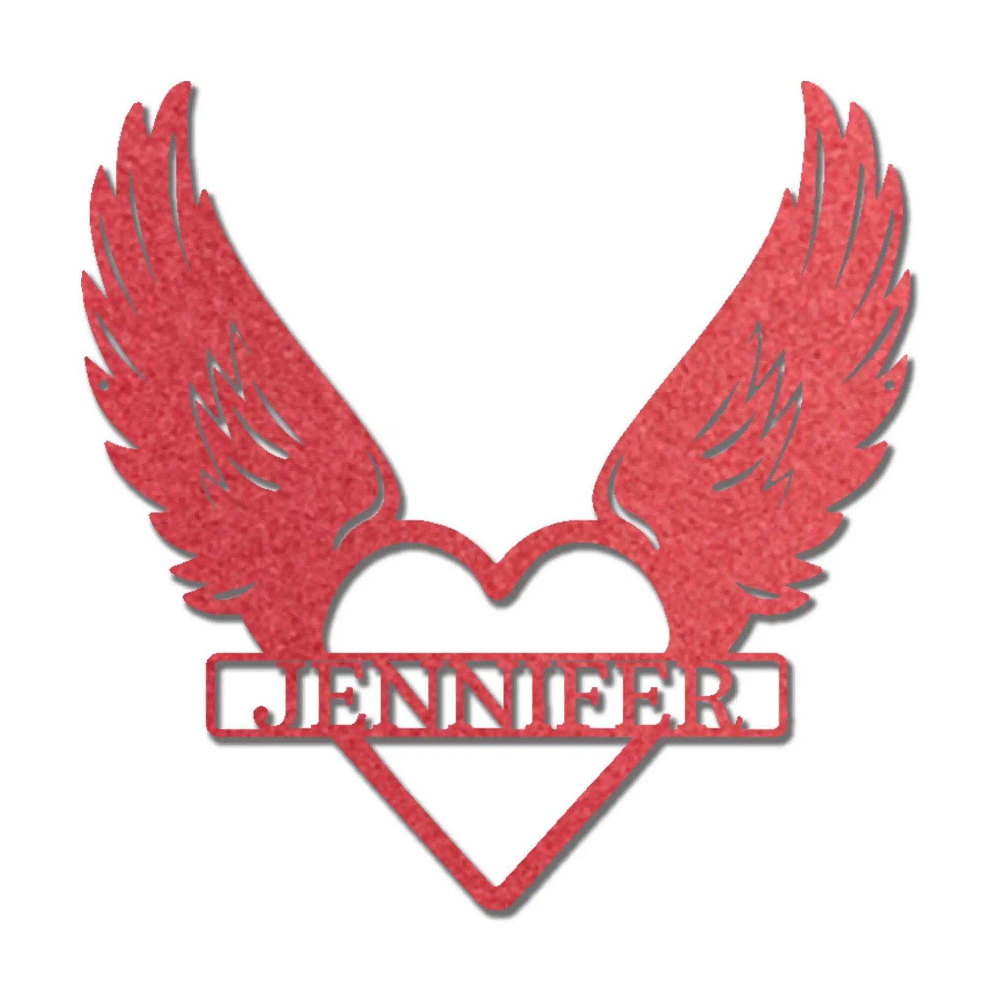 Personalized Angel Wings Memorial Metal Wall Art – Custom Name Remembrance Sign – Sympathy Gift – In Loving Memory Decor – Bereavement Gift