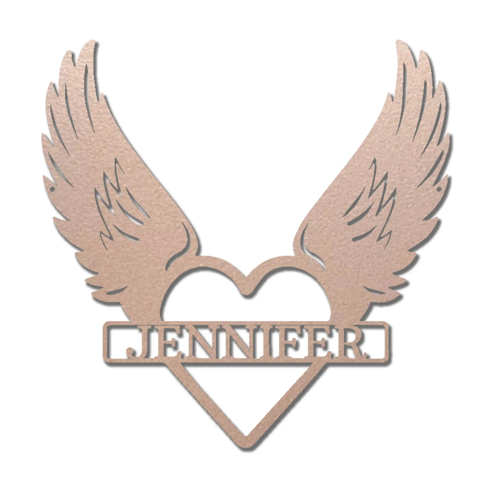 Personalized Angel Wings Memorial Metal Wall Art – Custom Name Remembrance Sign – Sympathy Gift – In Loving Memory Decor – Bereavement Gift