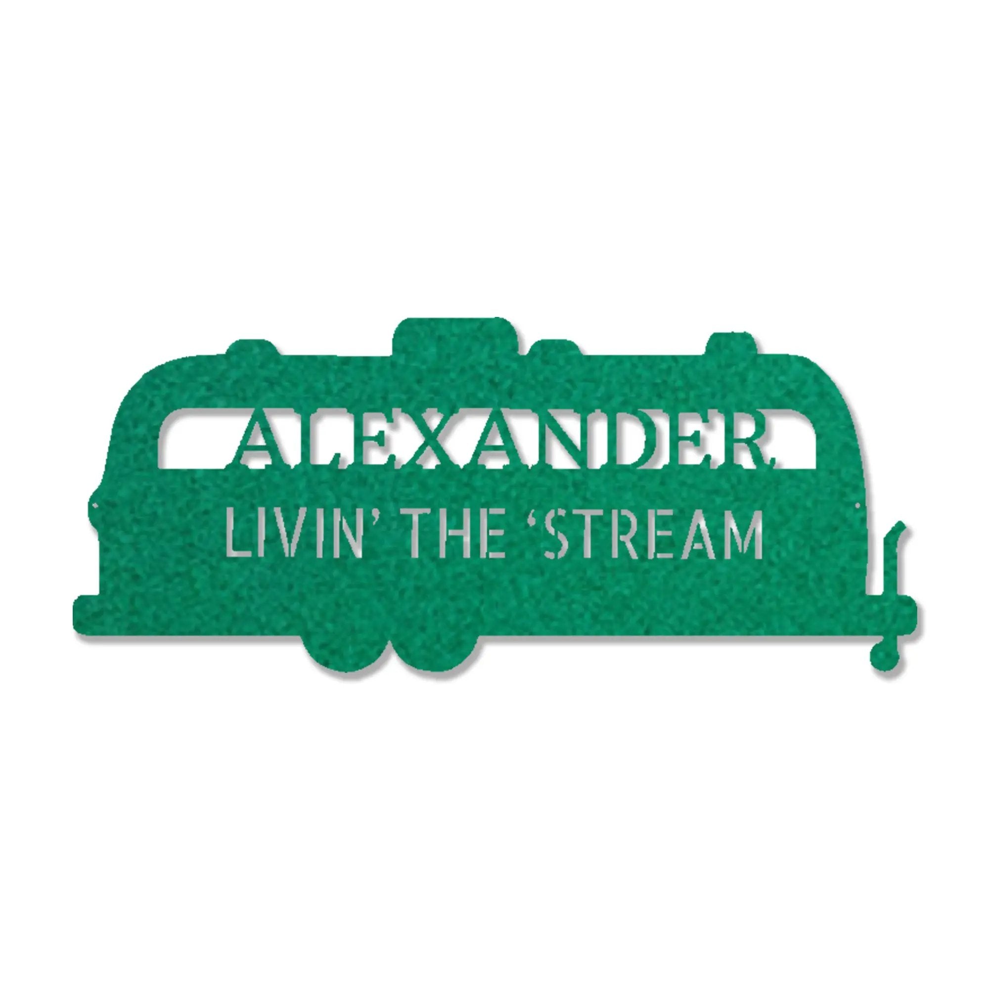 Airstream RV Custom Text Monogram Wall Sign Metal Art