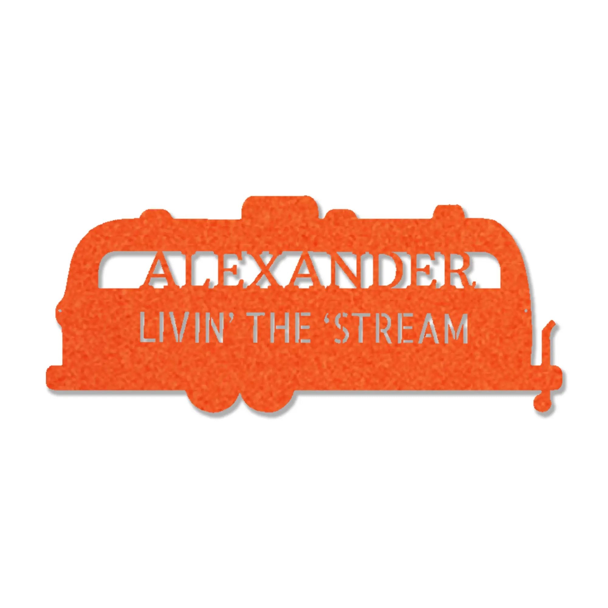 Airstream RV Custom Text Monogram Wall Sign Metal Art