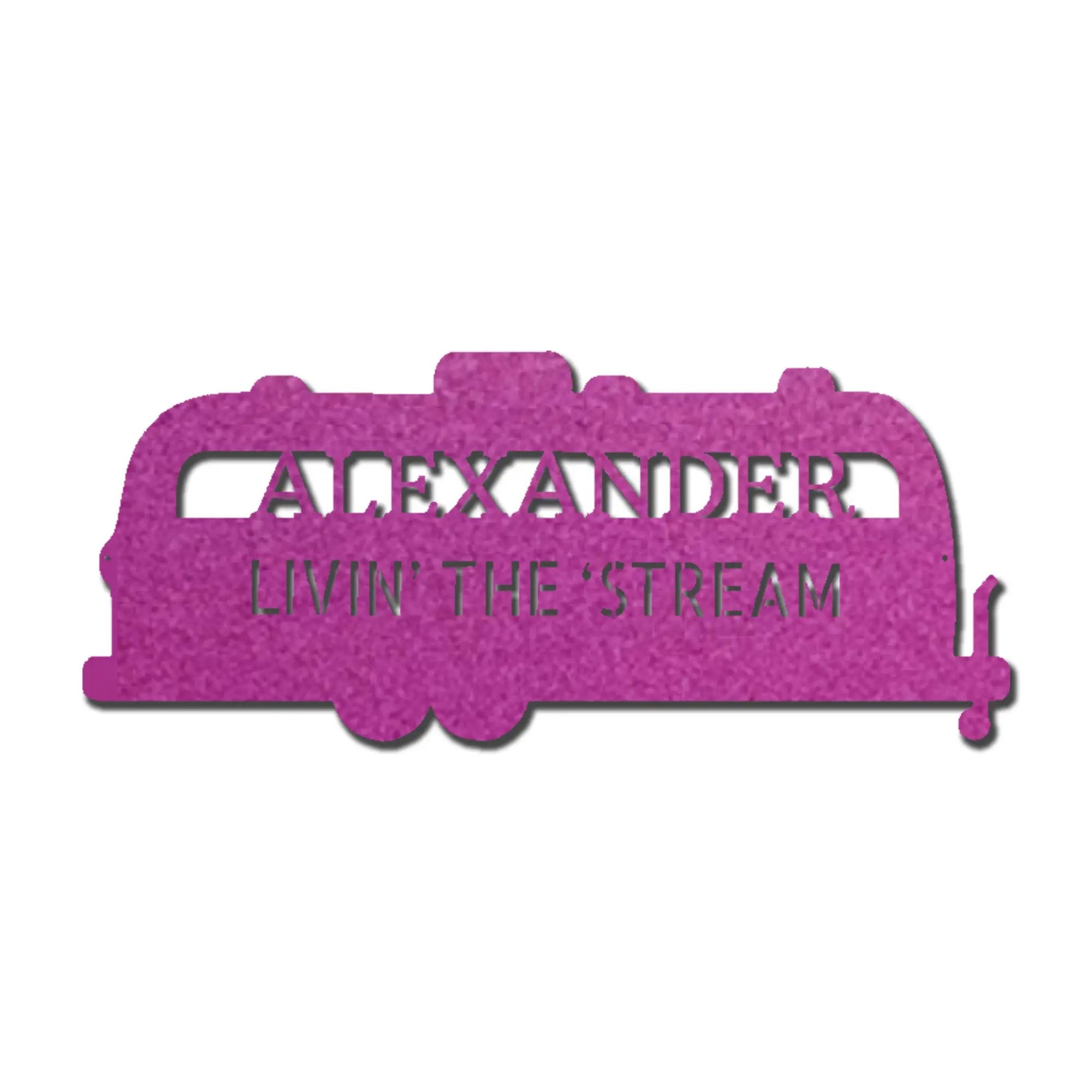 Airstream RV Custom Text Monogram Wall Sign Metal Art