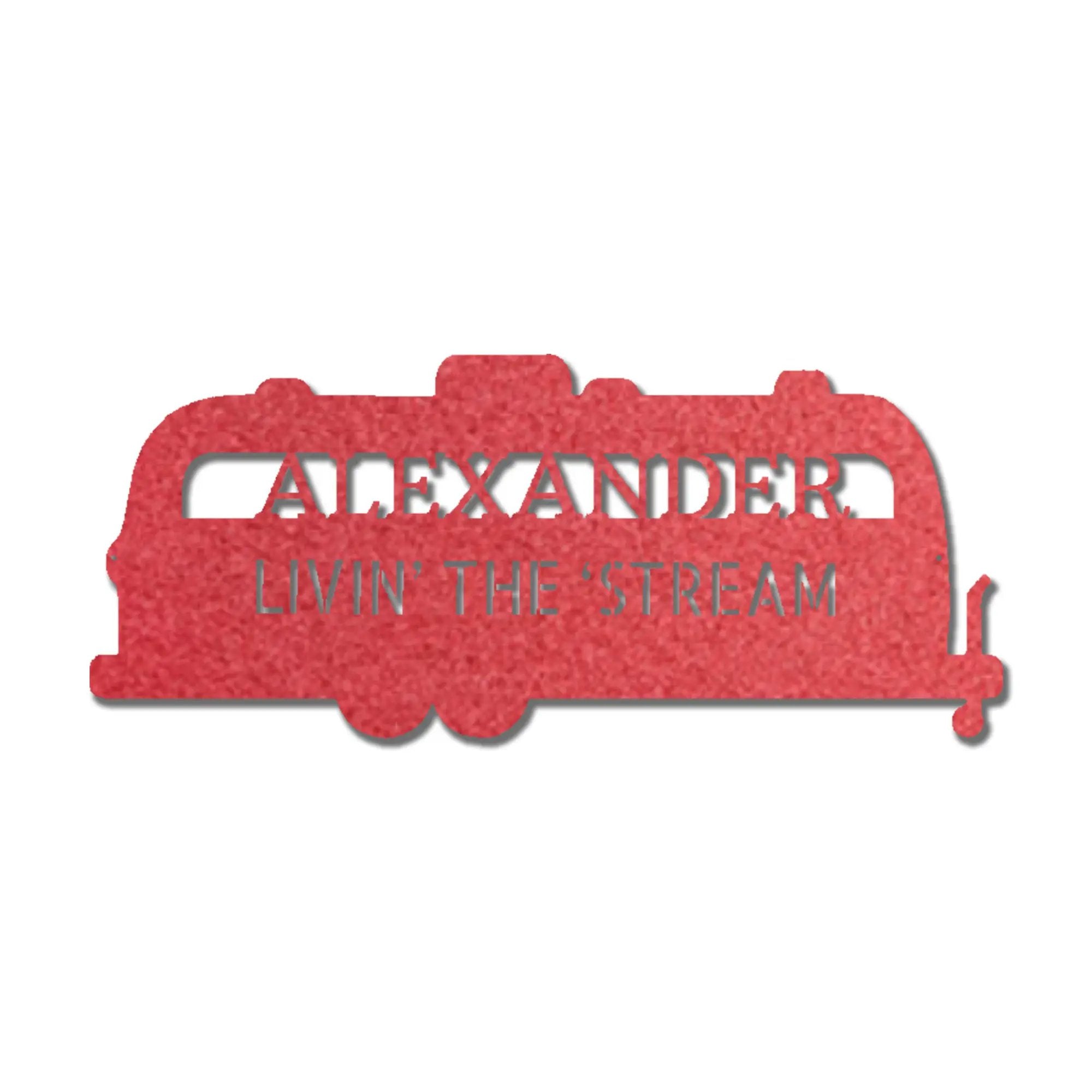 Airstream RV Custom Text Monogram Wall Sign Metal Art